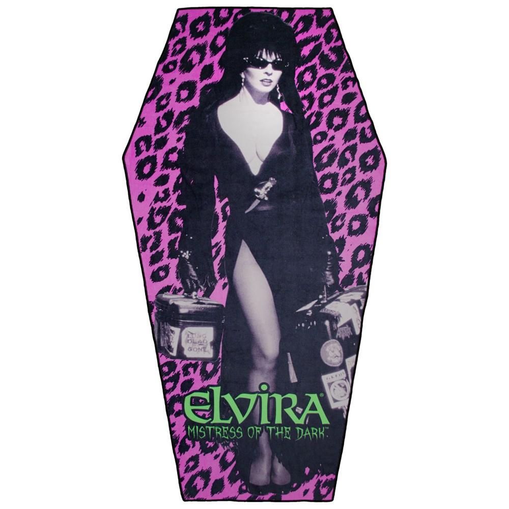 Kreepsville 666 Elvira Leo Coffin Beach Towel