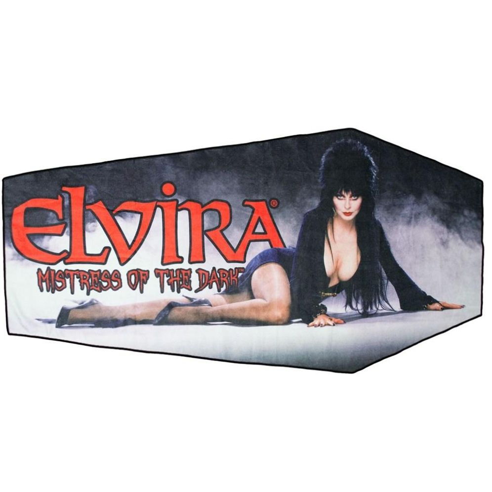 Kreepsville 666 Elvira Classic Red Logo Coffin Beach Towel