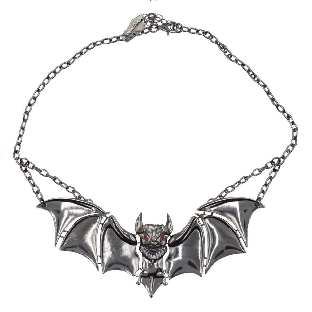 Kreepsville 666 Creature Of The Night Bat Chrome Necklace