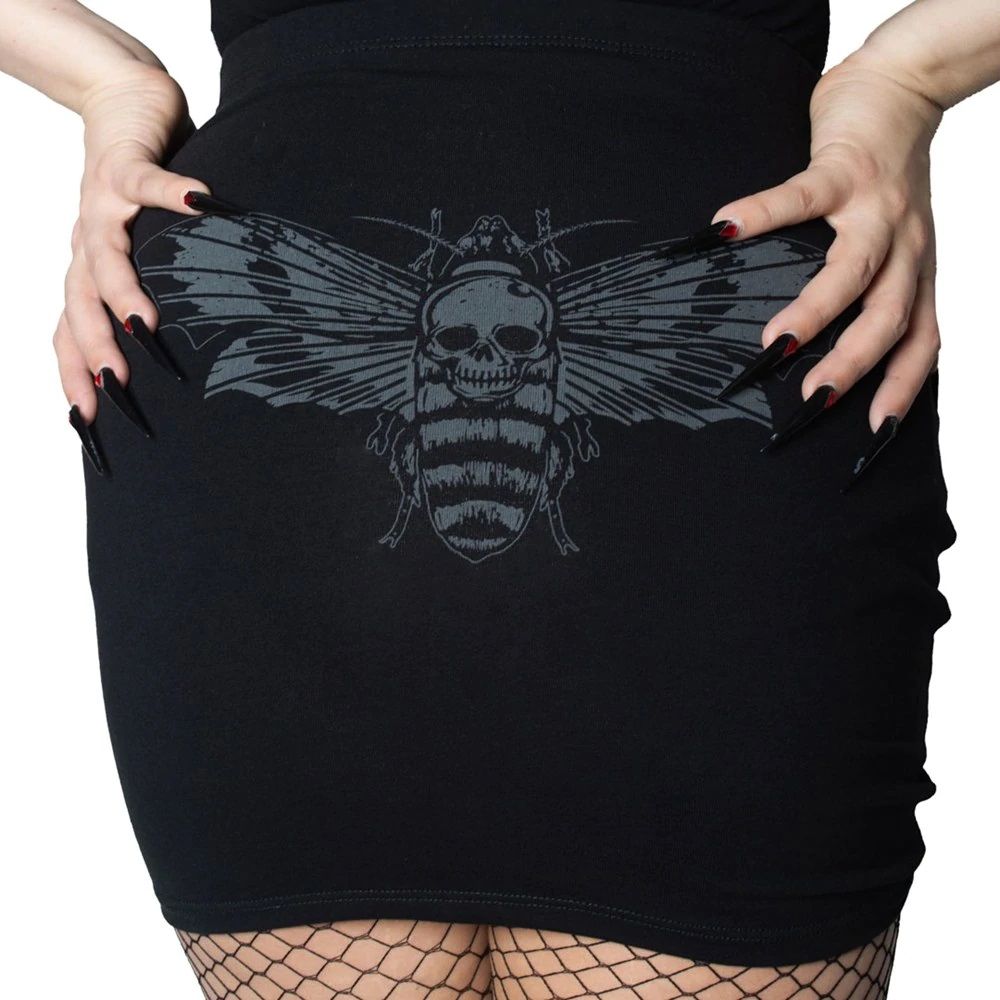 Kreepsville 666 Death Moth Mini Skirt
