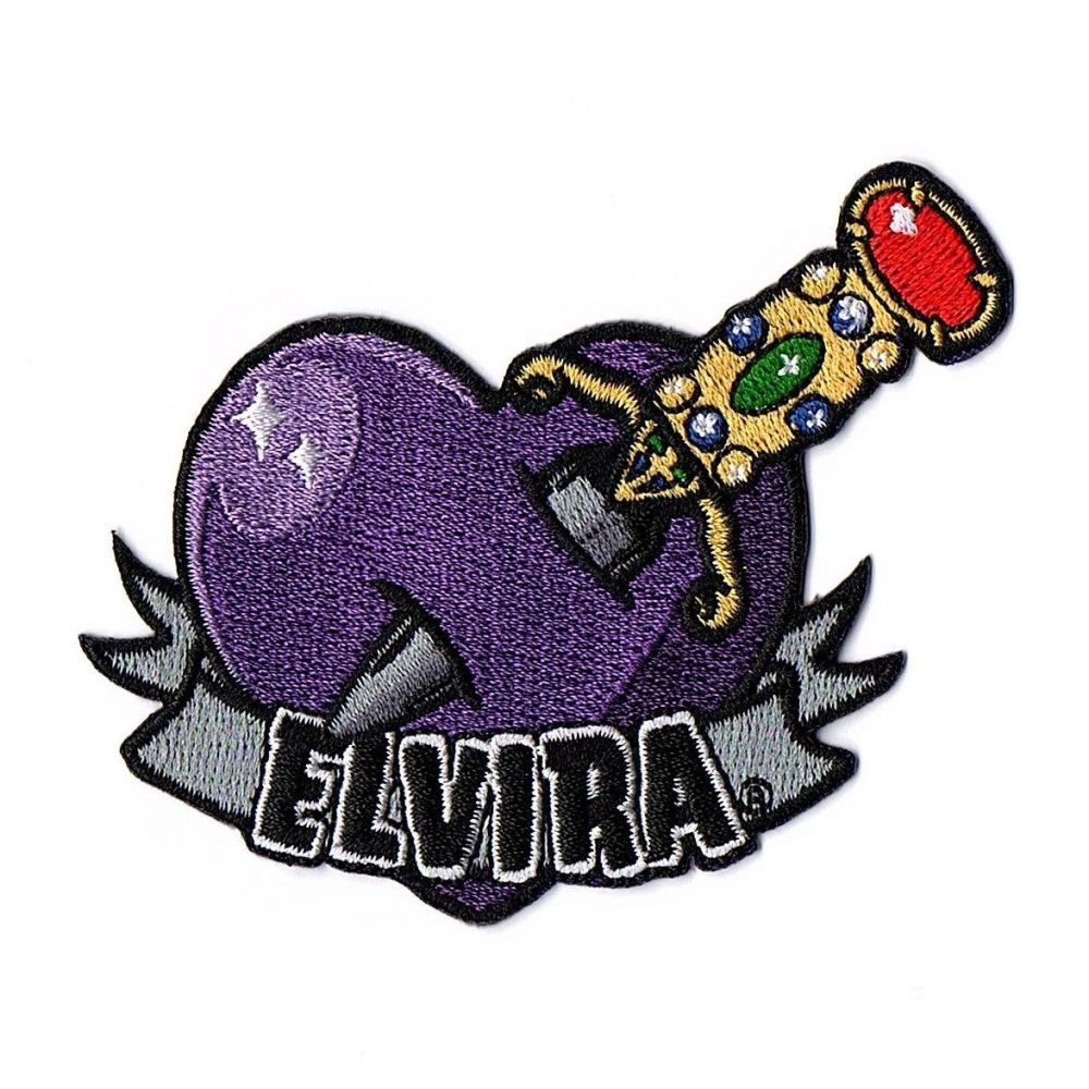 Elvira Comic Dagger Patch