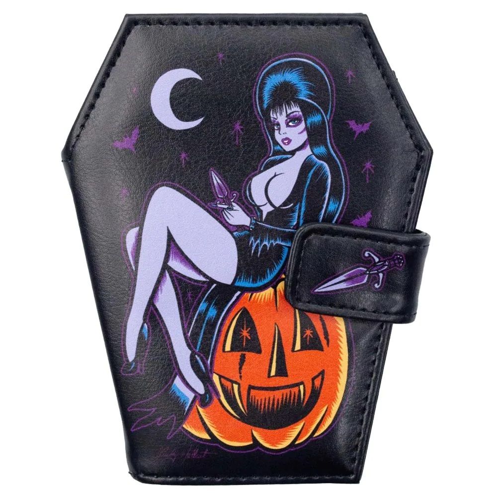 Elvira Pumpkin Coffin Wallet