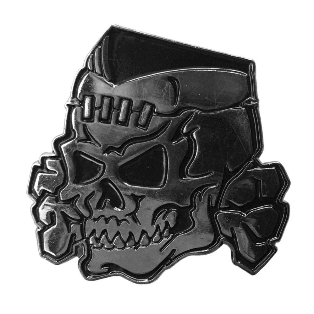Psycho Stitched Skull Badge
