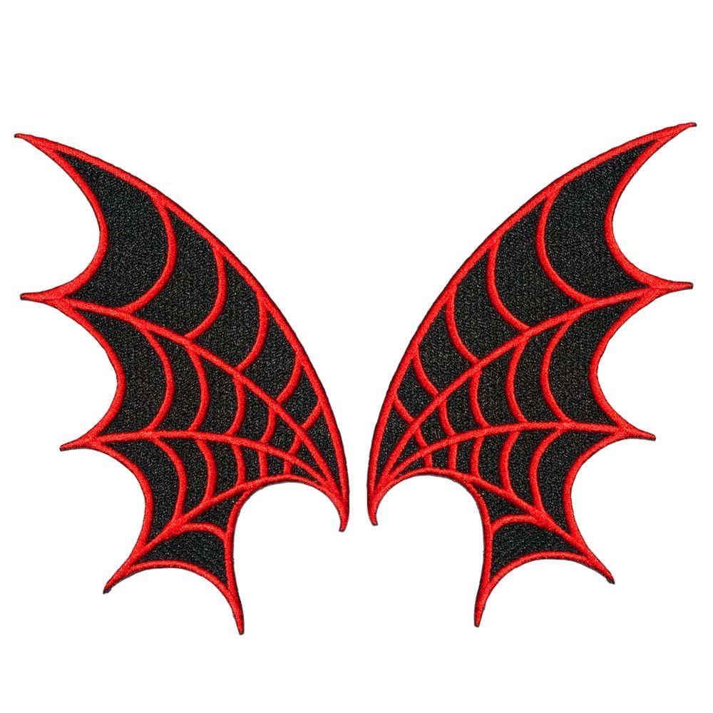 Kreepsville 666 Web Wings Red Patch Pair