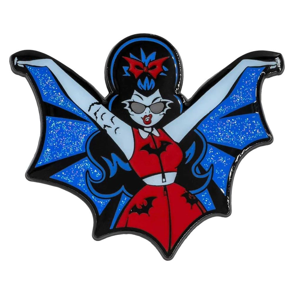 Vampire Girl Batwing Badge
