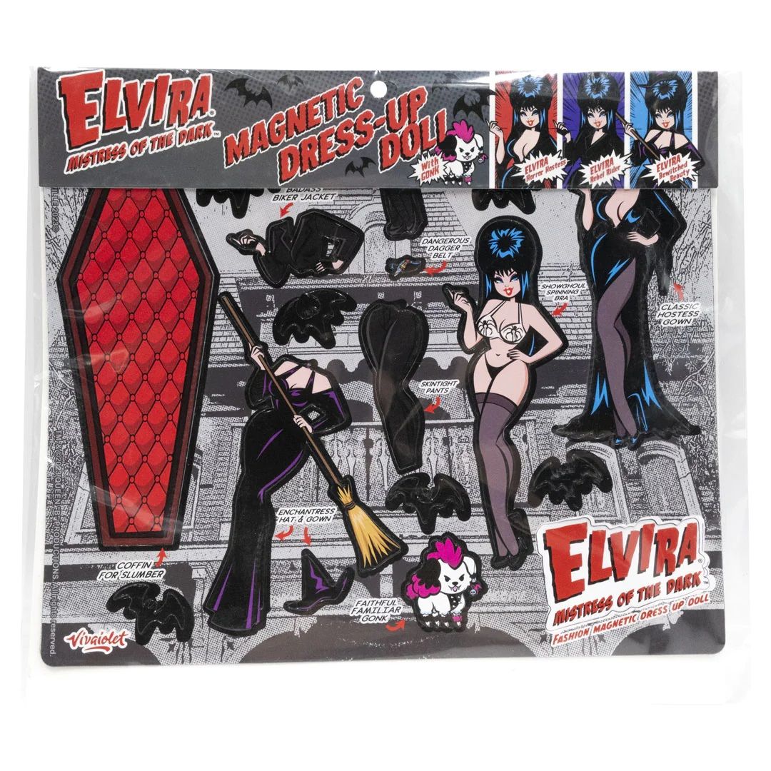 Elvira Coffin Dress Up Magnet Set