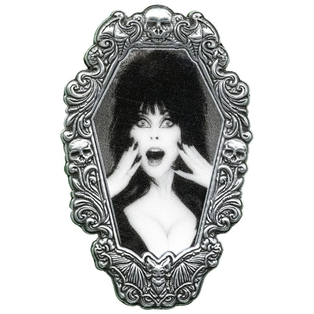 Elvira Hands Gothic Frame Badge