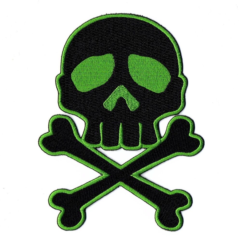 Kreepsville 666 Skull Cross Bones Black Patch