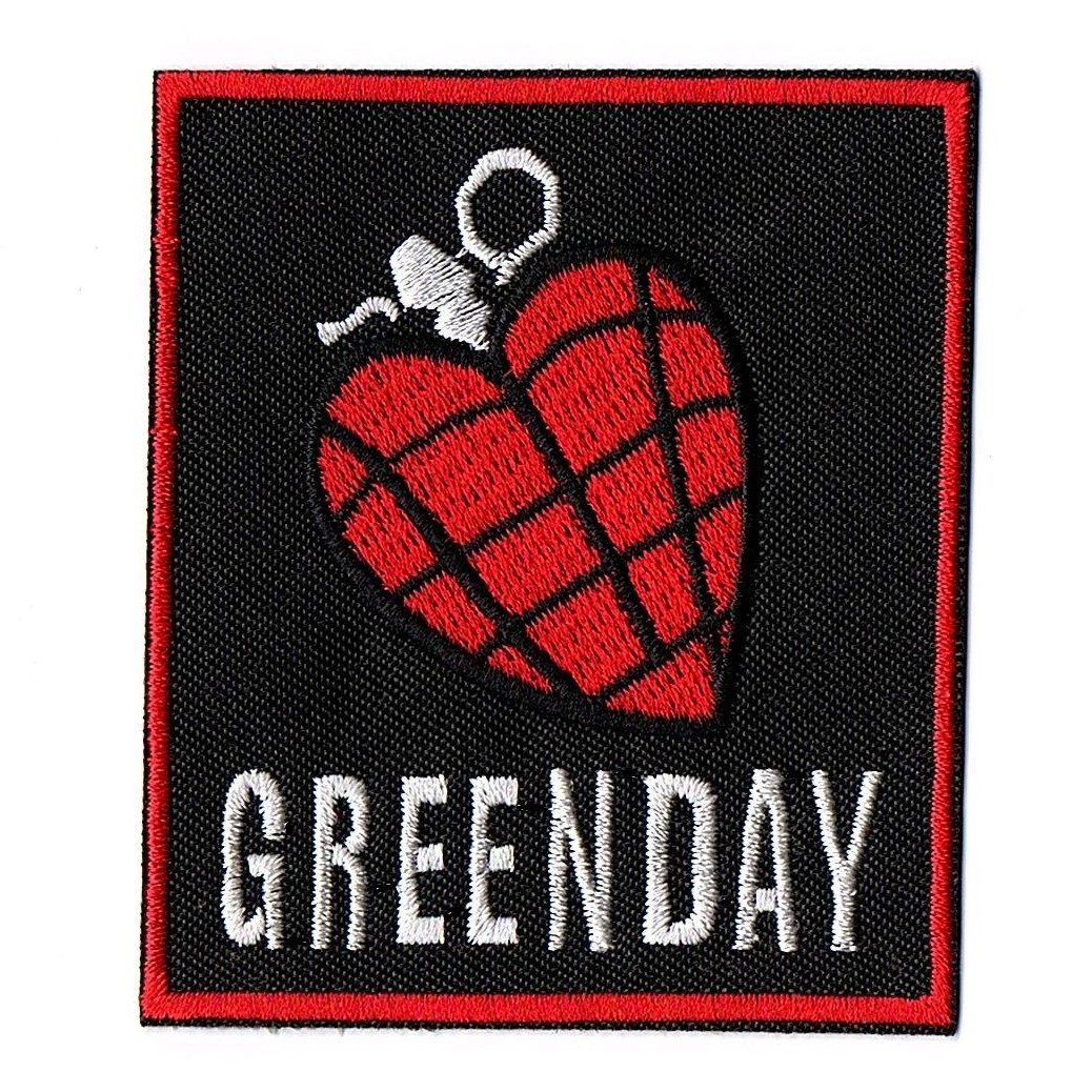 Green Day Heart Grenade Patch