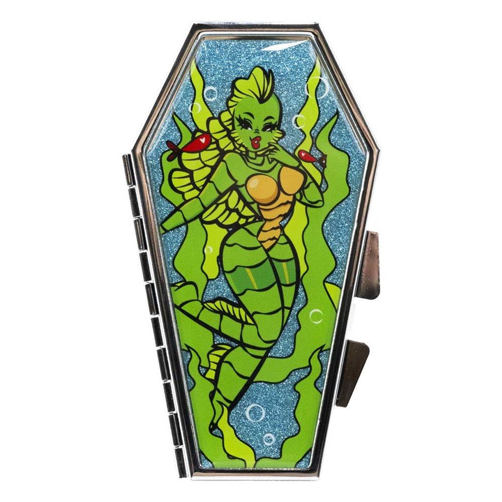 Creature Girl Glitter Coffin Compact Mirror