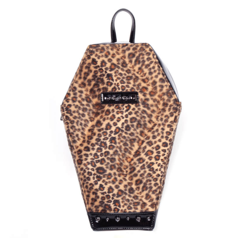 Leopard Print Coffin Backpack