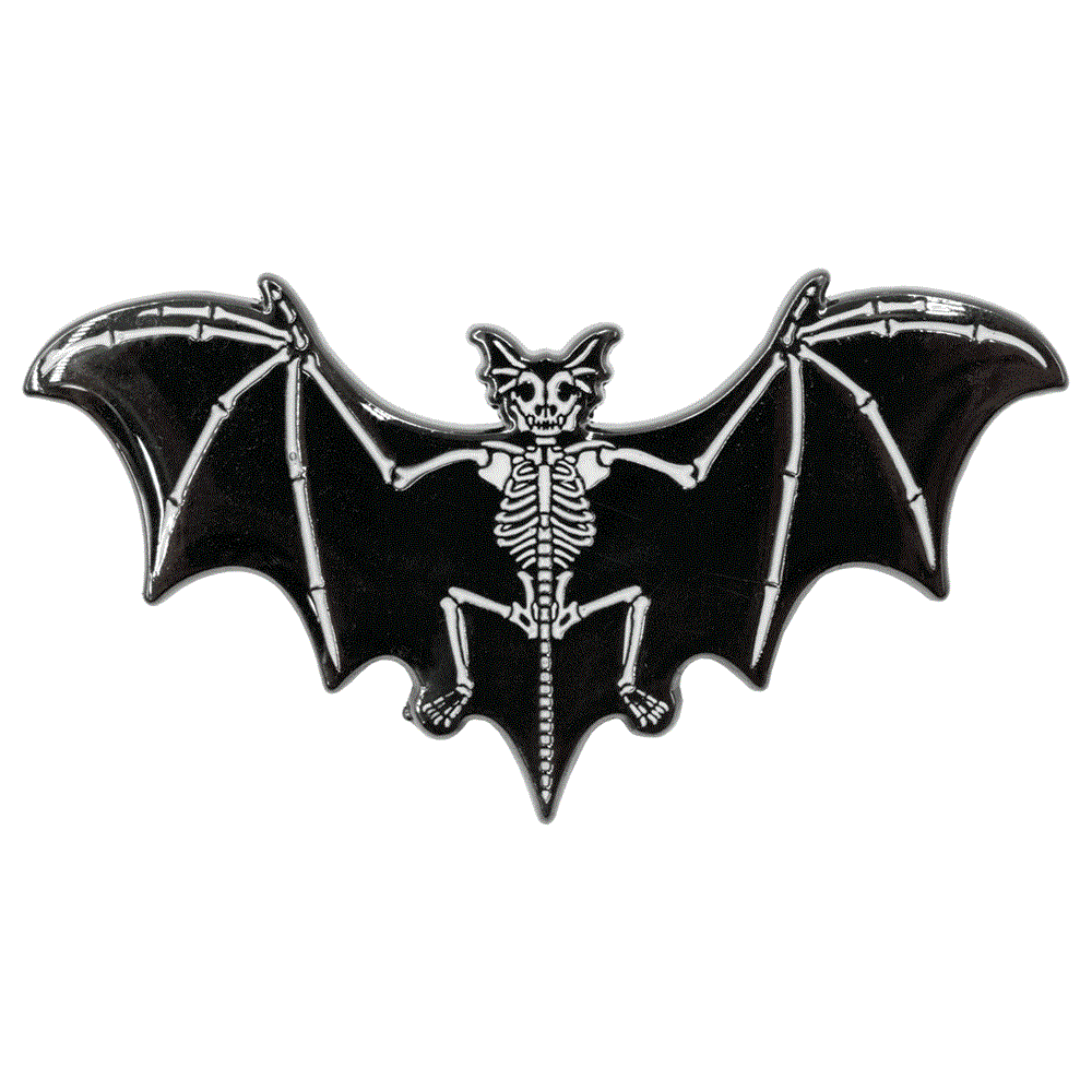 Bat Skeleton Glow In The Dark Badge