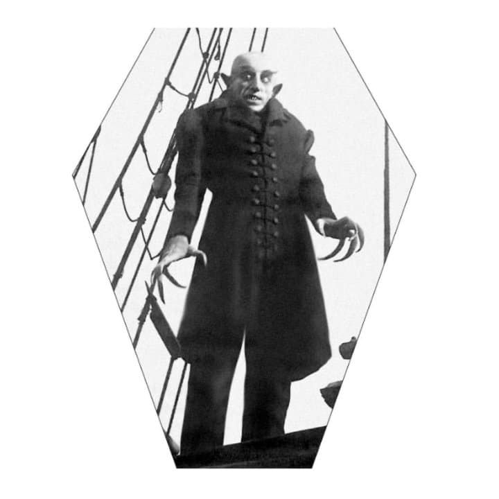 Nosferatu Coffin Shaped XL Back Patch