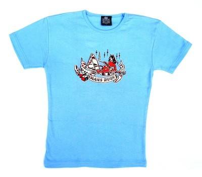 Vince Ray Mans Ruin Light Blue Lady Fit Tshirt Large