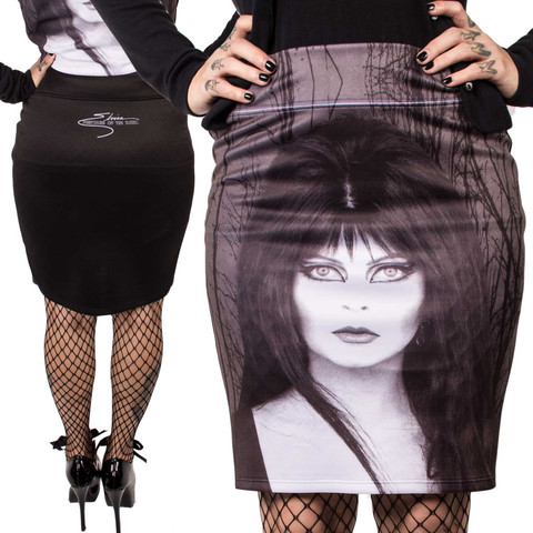 Kreepsville 666 Elvira Glam Witch Pencil Skirt Small
