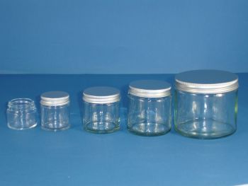 Clear Glass Jar & Metalise Closure 15ml (2567)