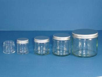 Clear Glass Jar & Metalise Closure 60ml (2567)