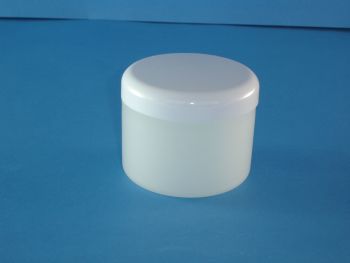 Frost Plastic Jar/white Closure 250ml (2828)