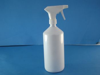 White Round Plastic Bottle/Trigger Spray   1Lt