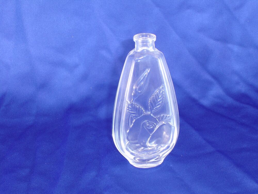 Crystal Flacon Lucia  Perfume  Clear Glass Bottle - Crimp - 100ml  (PERB10)
