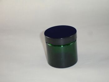 Green Glass (Coated) Jar - Black Lid (2600)