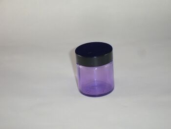 Light Lavender (Coated) Glass Jar - Black Lid 30ml (2588)