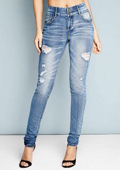 High Waist Skinny Jeans - Size: 9 