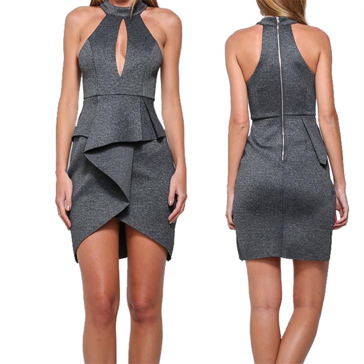 New Markdown Ruffle Trim Dress Size: M