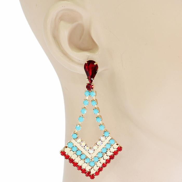 Multi Colour Drop Earrings