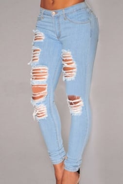 Cut Up Skinny Jeans