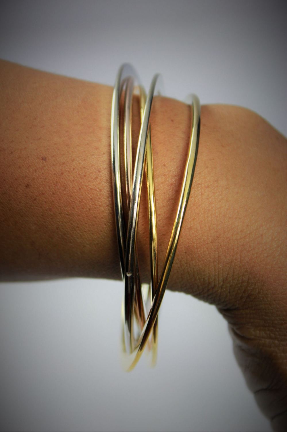 Two Tone Gold Bangle