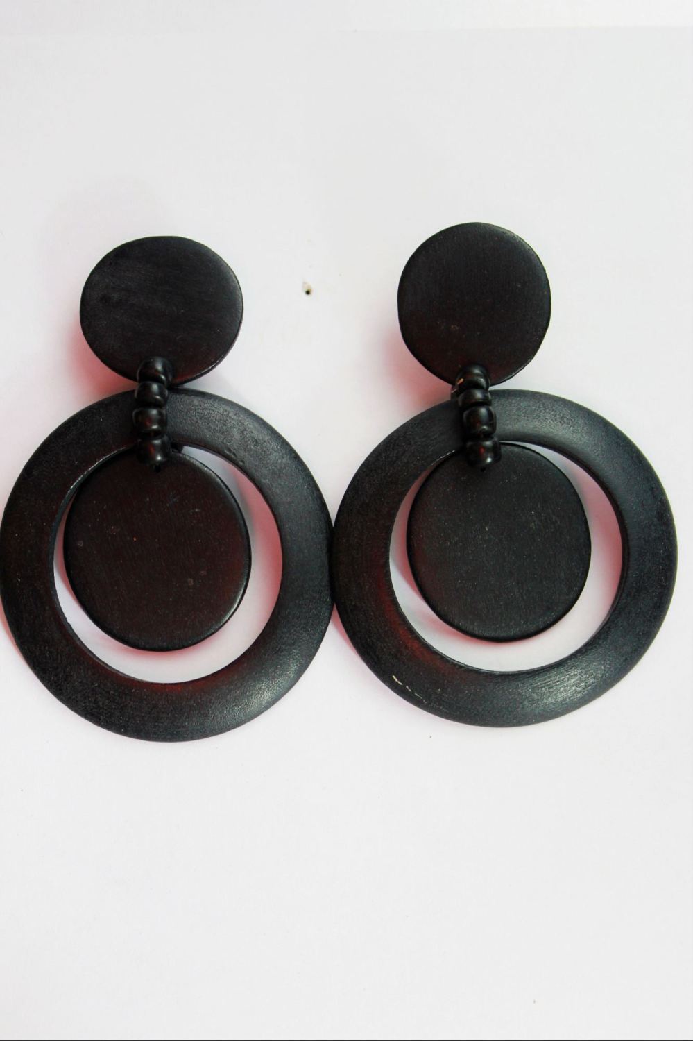 Circile Drop Wooden Earrings