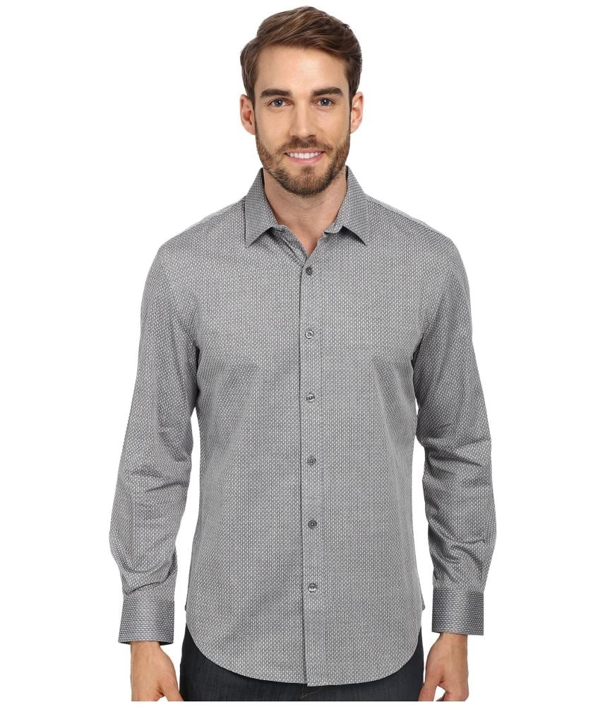 Perry Ellis L.S Jacquard Print Size :M