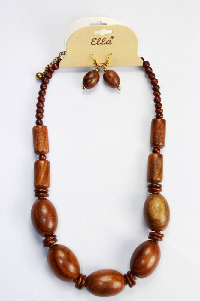 Chunky Wooden Necklace Set