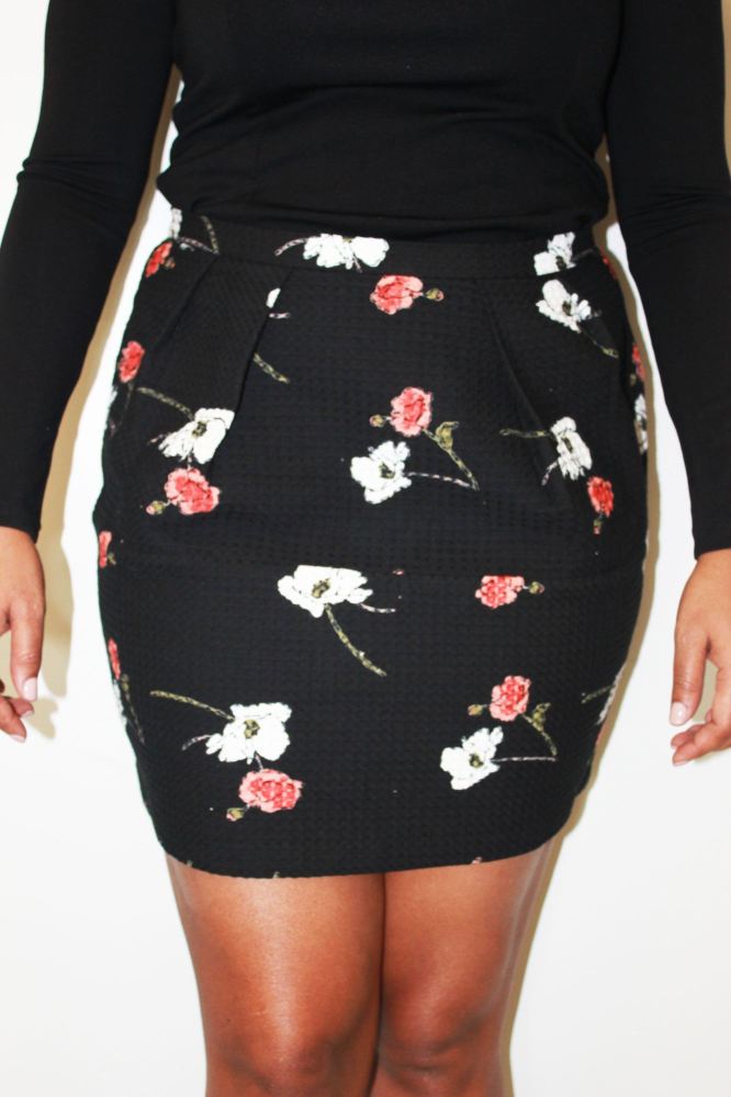 Floral Print Skirt|Size: M
