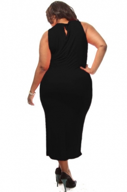 Midi Criss-Cross Bodycon Dress Size: L SKU: 4879953