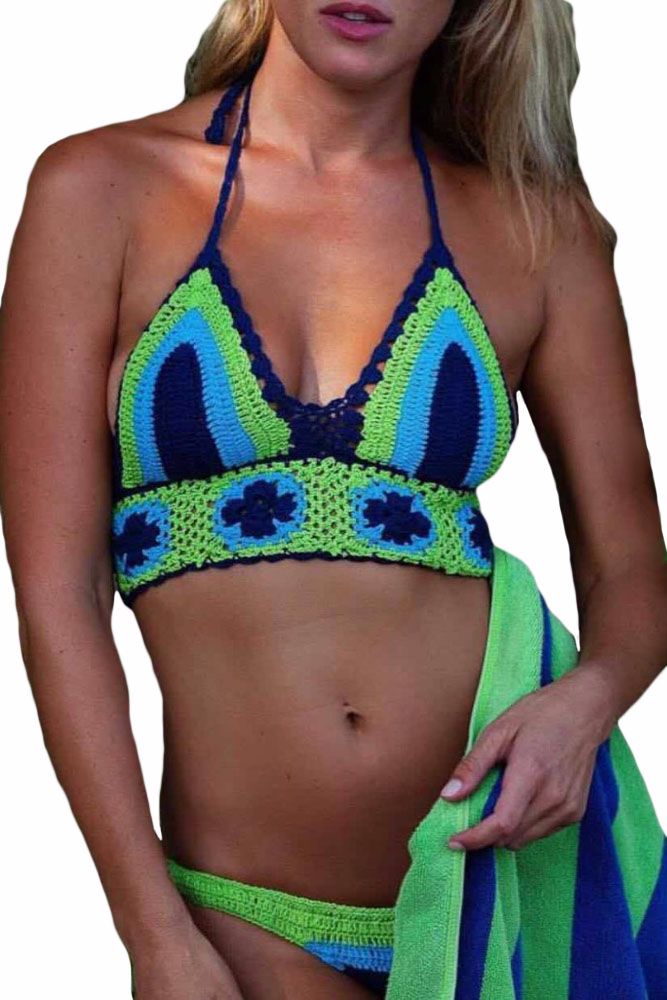 Crochet Two Piece Swimsuit|Size: M 