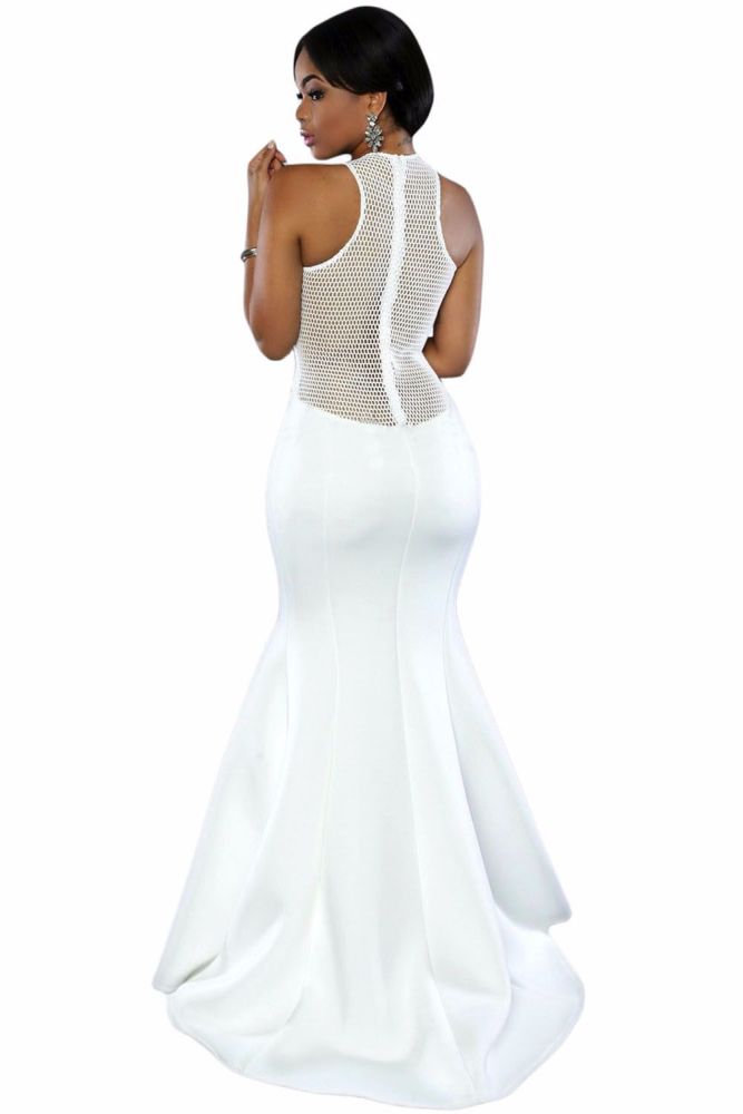 A017 - Lace Back Long Dress Size: S