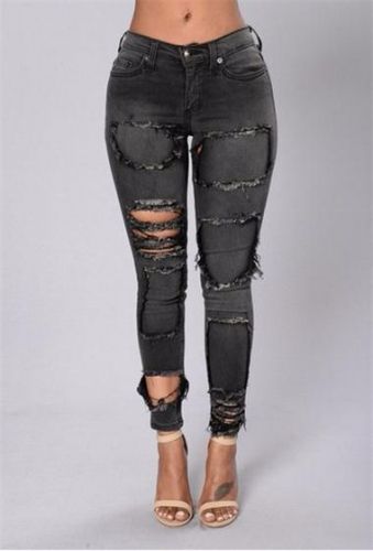 Destroyed Dark Denim - L 