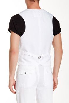 WD.NY Solid White Vest Size: 2XL