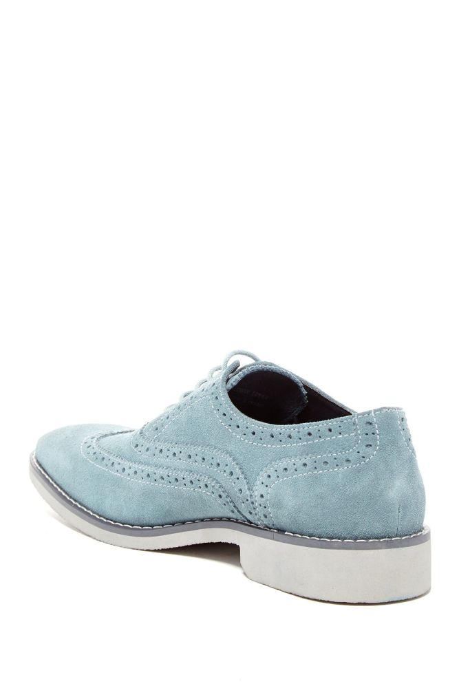 Oxford Lace-Up Light Blue Suede Size: 10