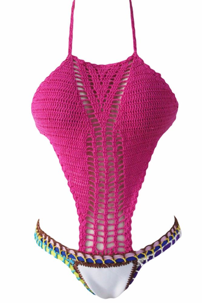 Crochet One Piece Swimsuit|Size: S