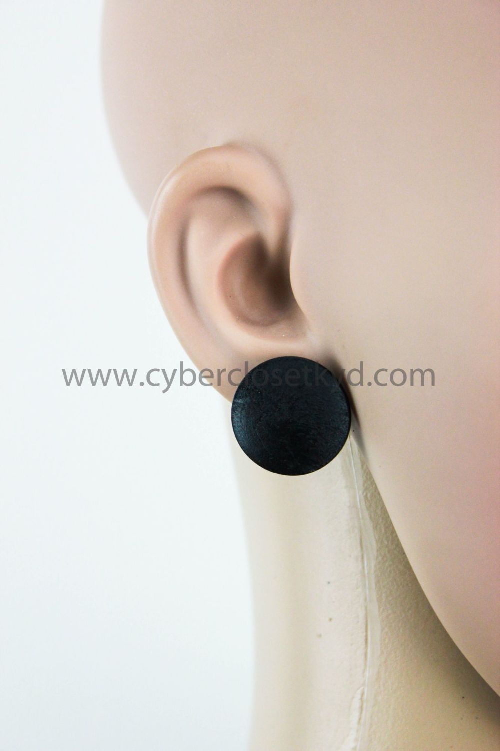 Black Wooden Stud Earring