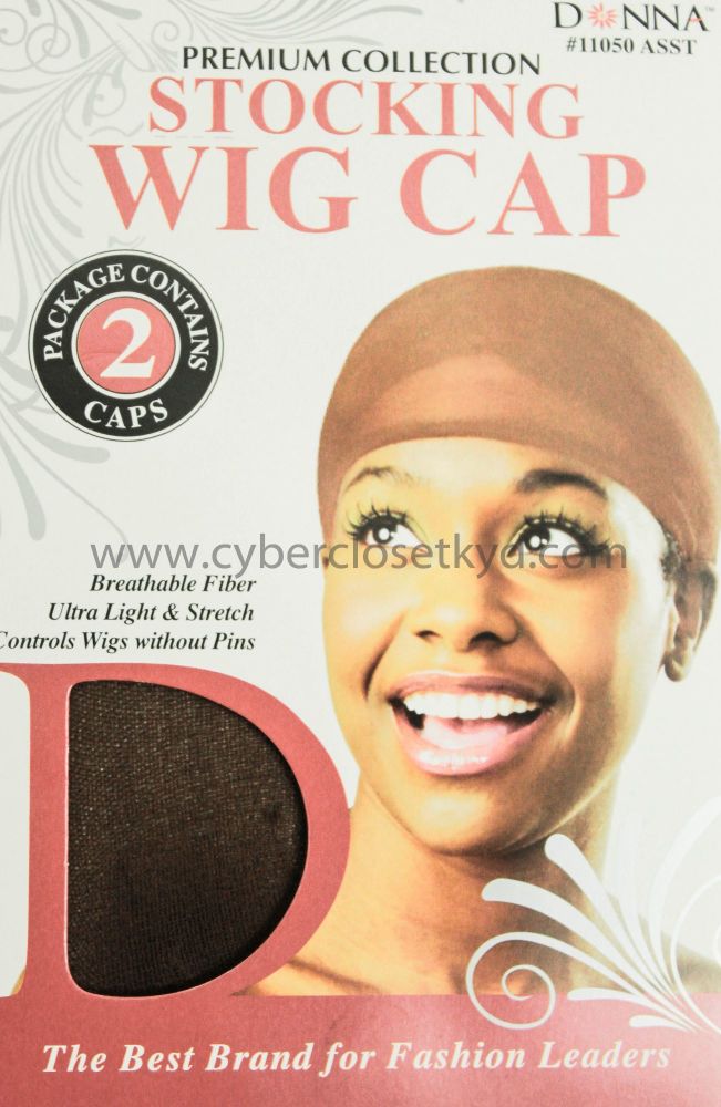 Brown Stocking Wig Cap (2 Pack )