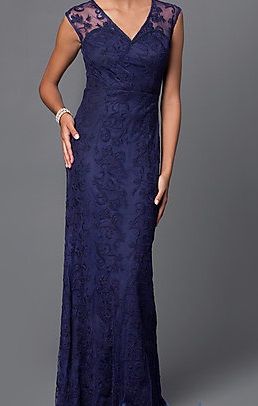 A253|Lace Back Evening Dress|Size: S