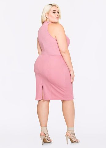 C083 - Mesh Top Bodycon Dress