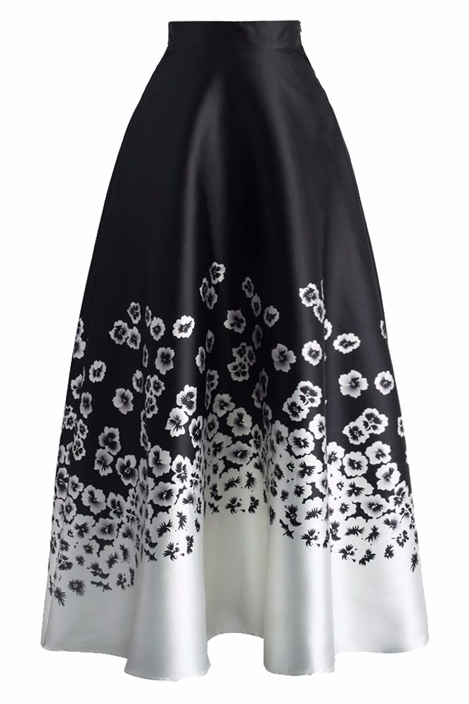 Printed Maxi Skirt|Size: L 