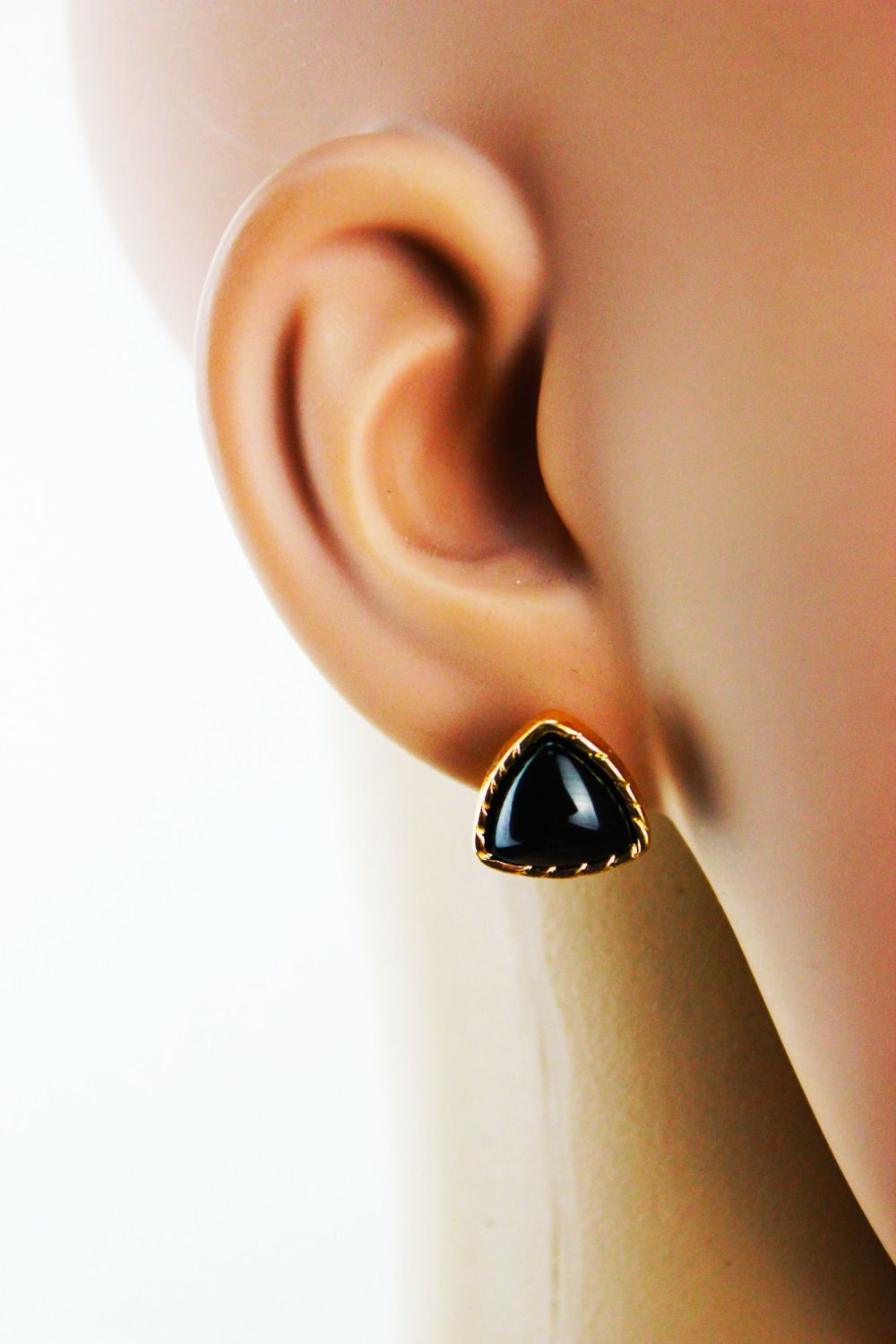 Black/Gold Stud Earring