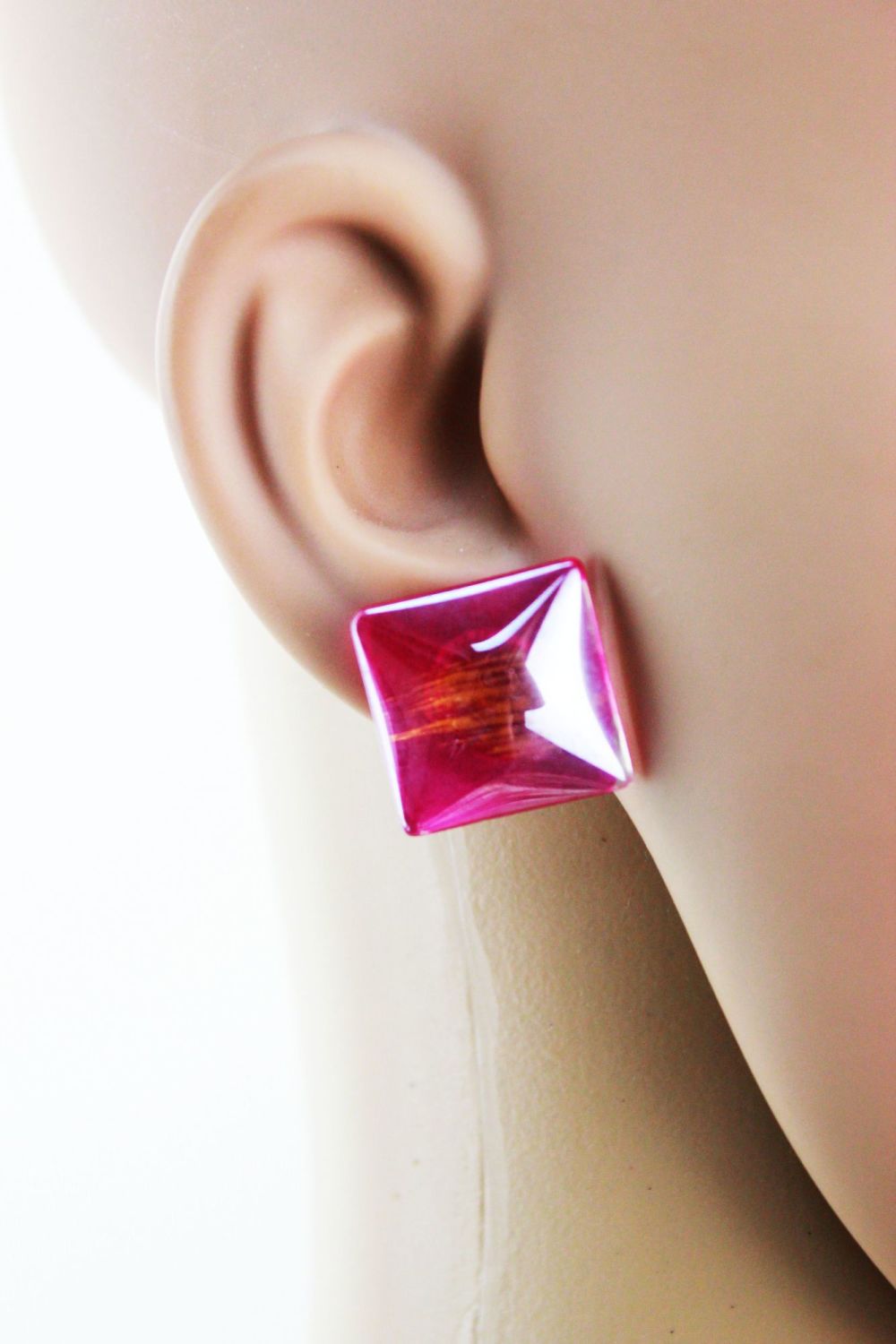 Fashion Square Shape Stud Earrings 