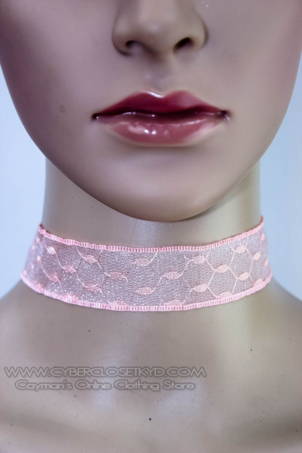 Pink Lace Choker